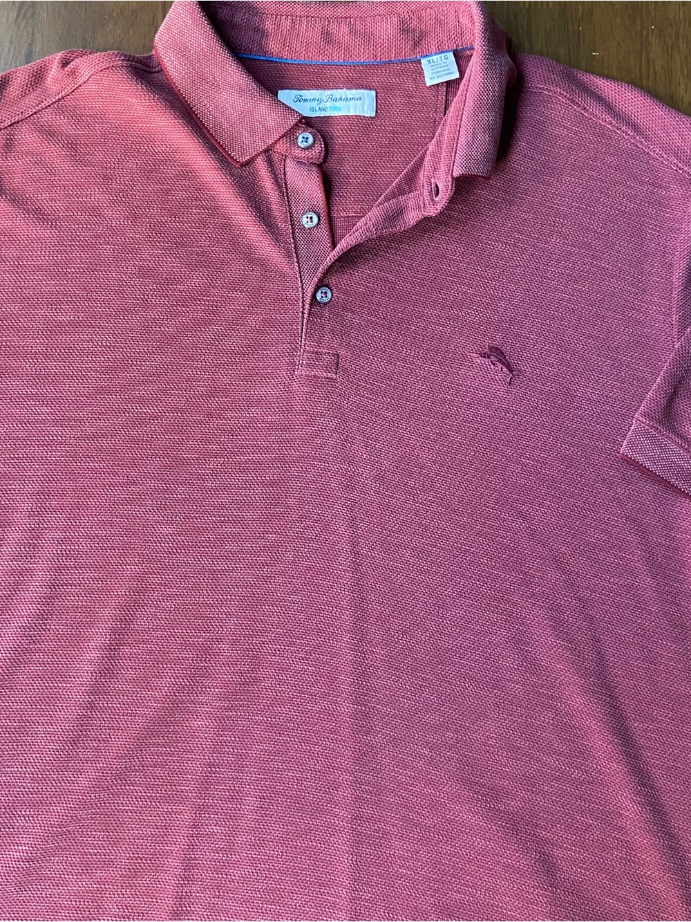 Tommy Bahama IslandZone Polo Mens XL Maroon Red Shirt Short Sleeve Soft Casual